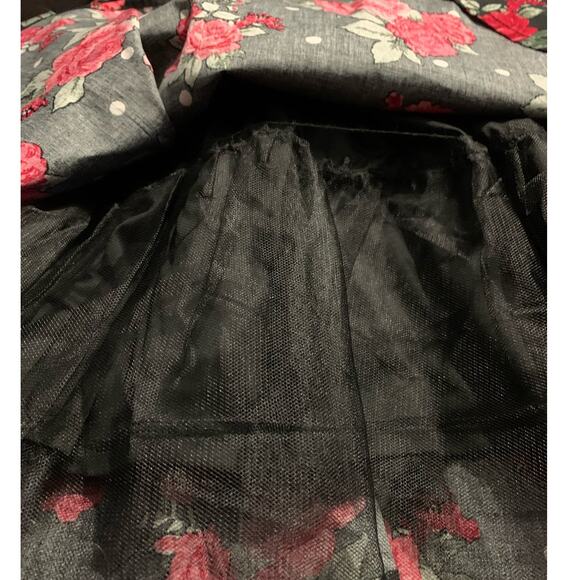 Hot Topic Rockabilly Polka Dot Rose Swing Dress small - Picture 15 of 16